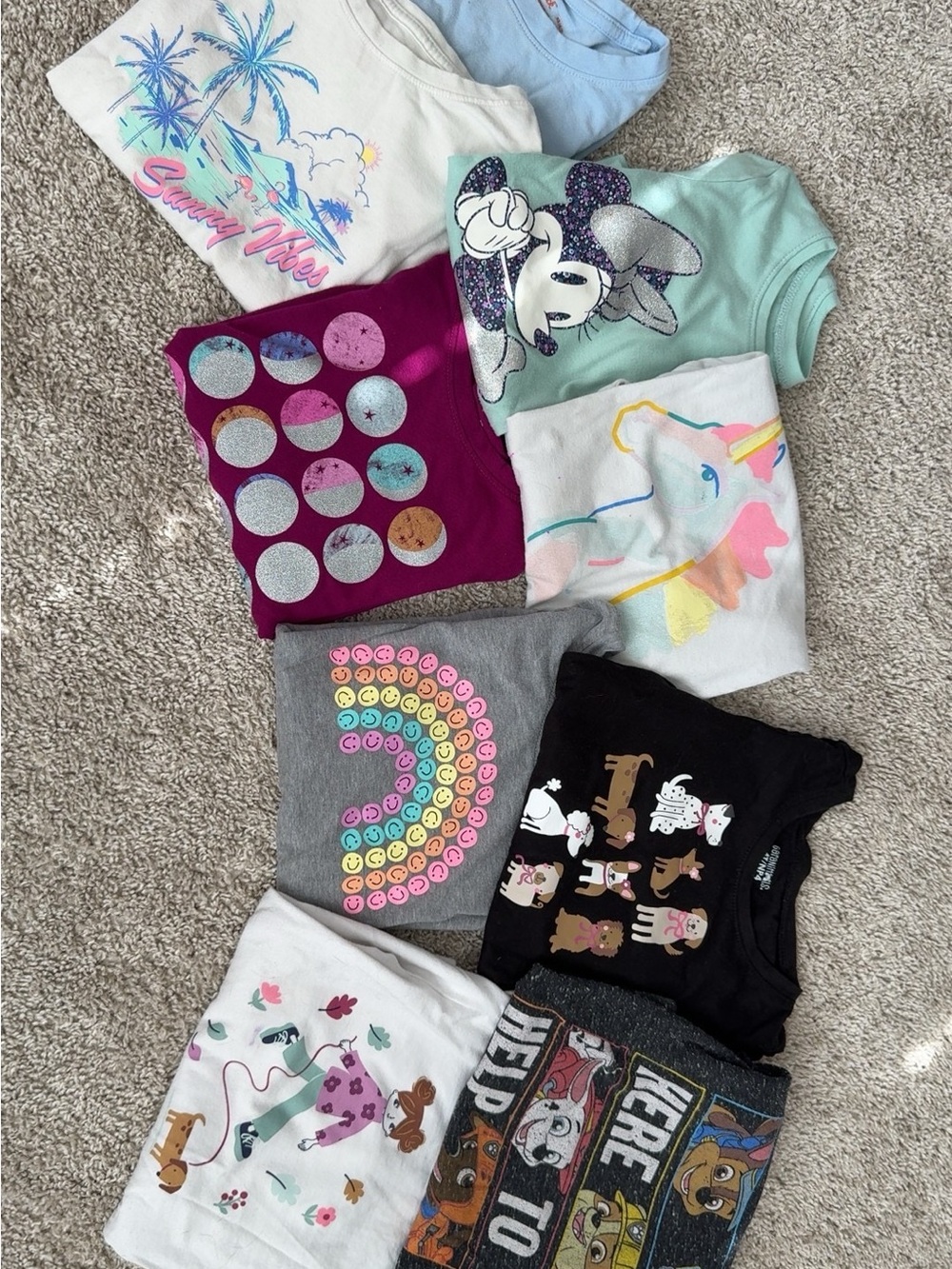 Girls' Mixed Graphic Tee - Multi Color